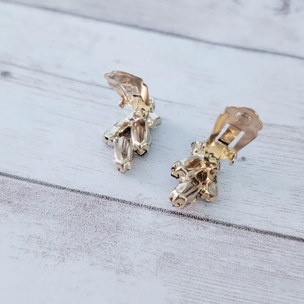 Vintage Clip On Earrings Stunning Fall Theme Gems Pretty
